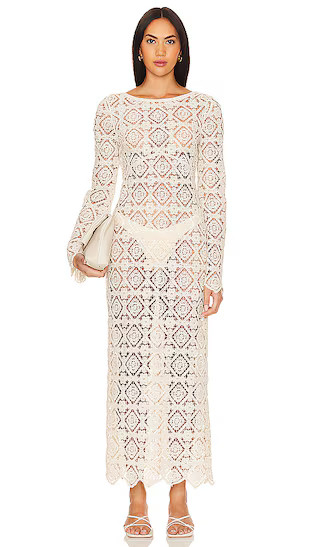 x REVOLVE Janis Crochet Maxi Dress in Cream | Revolve Clothing (Global)