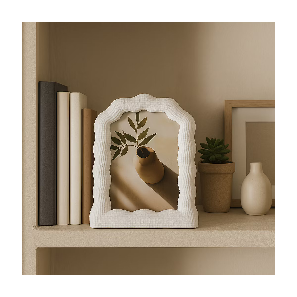 Decorative Wavy Arch Picture Frame for Home Decor - Modern Photo Frame for Tabletop Accent, Mante... | Target