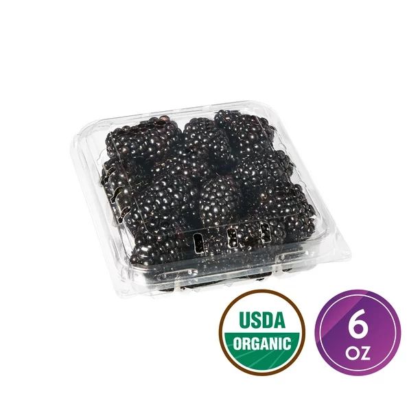Fresh Organic Blackberries, 6 oz | Walmart (US)
