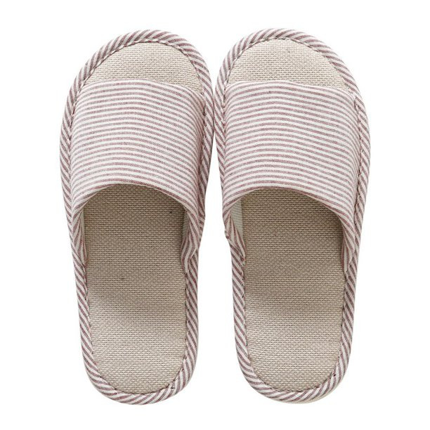 Men/Women Linen Weave Comfortable Simple Indoor Floor Bedroom Home Slippers Shoes | Walmart (US)