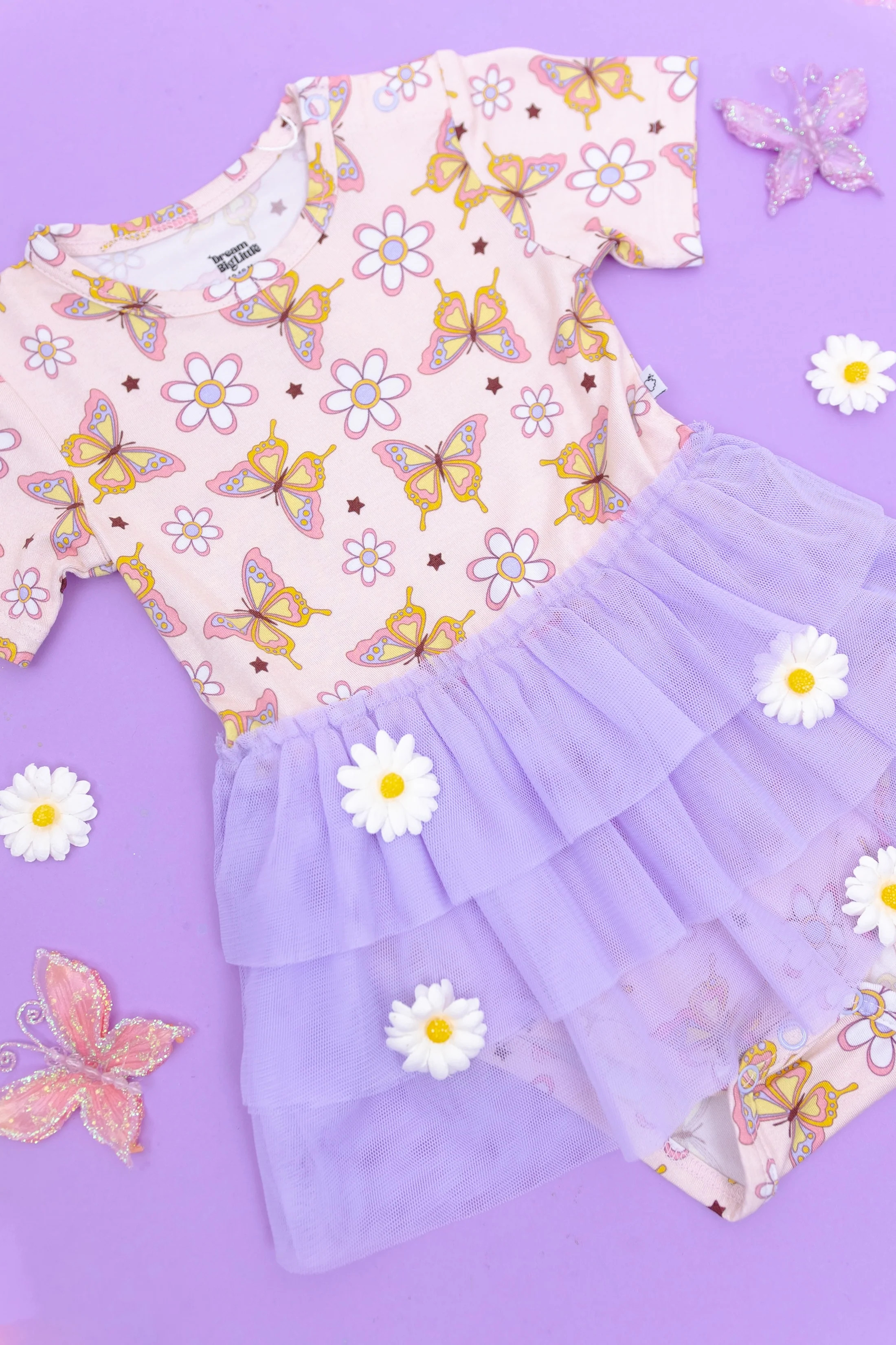 BLOSSOMIN' BUTTERFLY DREAM TUTU BODYSUIT DRESS | Dream Big Little Co.