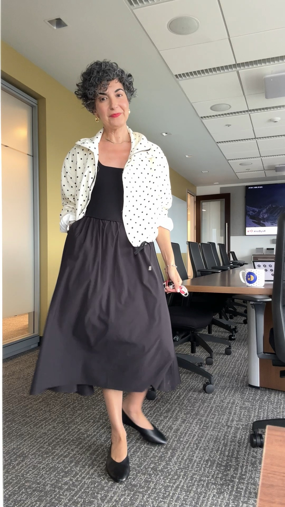 Thursday OOTD - wearing a small in jacket and dress. I linked an identical pair of flats!

#LTKootd #LTKgrwm