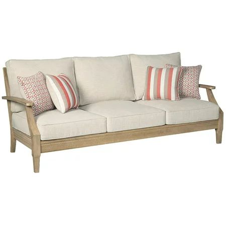 Ashley Furniture Clare View Patio Sofa in Beige | Walmart (US)