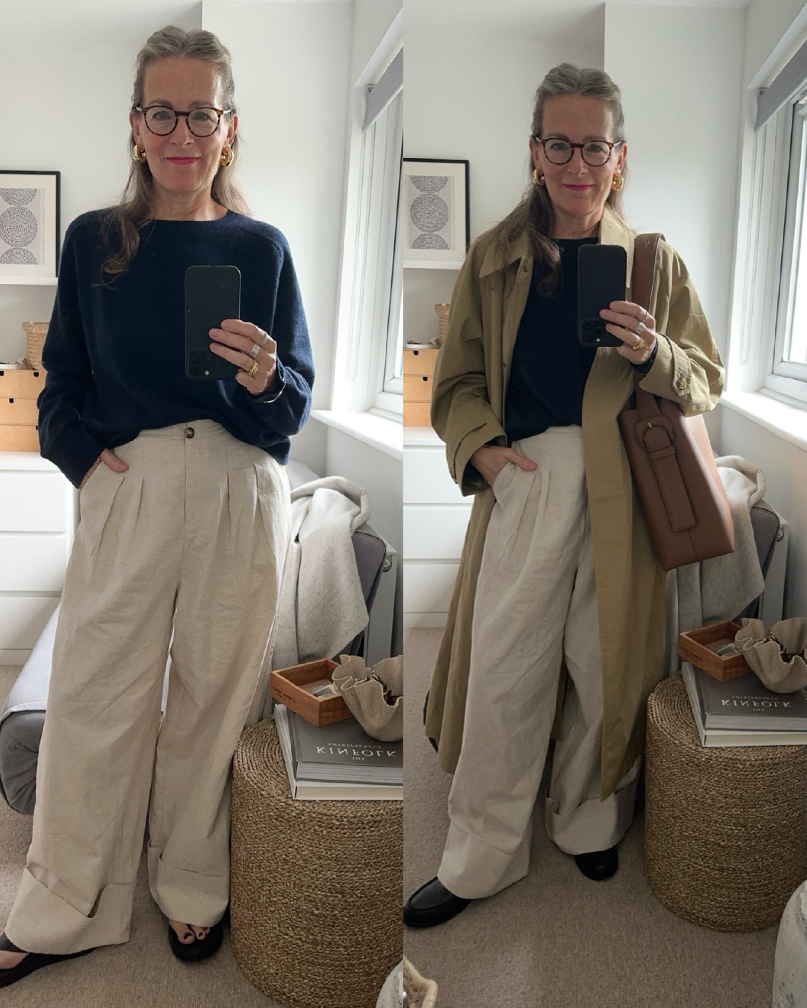 Linen trousers in October… the indoors & outdoors versions...

#LTKover50style #LTKuk #LTKautumn