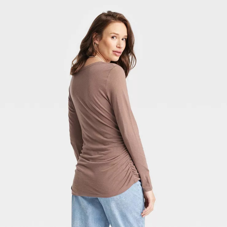 Long Sleeve Scoop Neck Maternity T-Shirt - Isabel Maternity by Ingrid & Isabel™ | Target