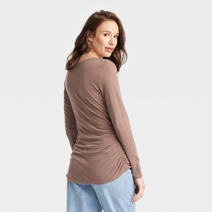 Long Sleeve Scoop Neck Maternity T-Shirt - Isabel Maternity by Ingrid & Isabel™ | Target