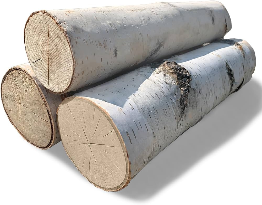 Wilson Set of 3 Large Birch Fireplace Logs (3.5" - 5.5" Diameter x 15.5”- 17.5" Long) | Amazon (US)