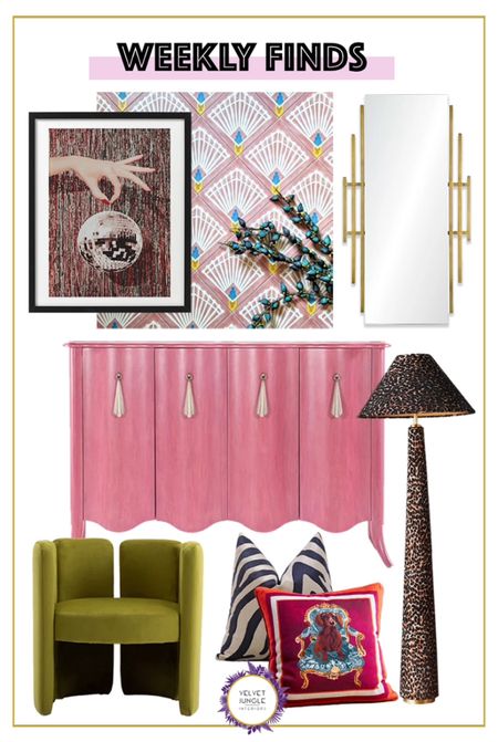 Coolest finds of the week coming at you !
This week we’re doing soft and cosy feminine details ! A gorgeous and unique pink sideboard, beautiful handmade floor tiles, disco ball wall art and the one and only leopard floor lamp 🤩

#weeklyfinds #homedecor  
@liketoknow.it #liketkit 
https://liketk.it/4mKPr

#LTKhome #LTKstyletip