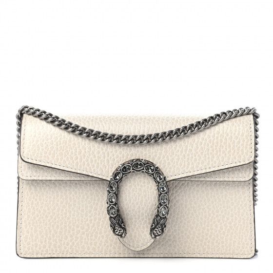 GUCCI Calfskin Super Mini Dionysus Shoulder Bag White | Fashionphile