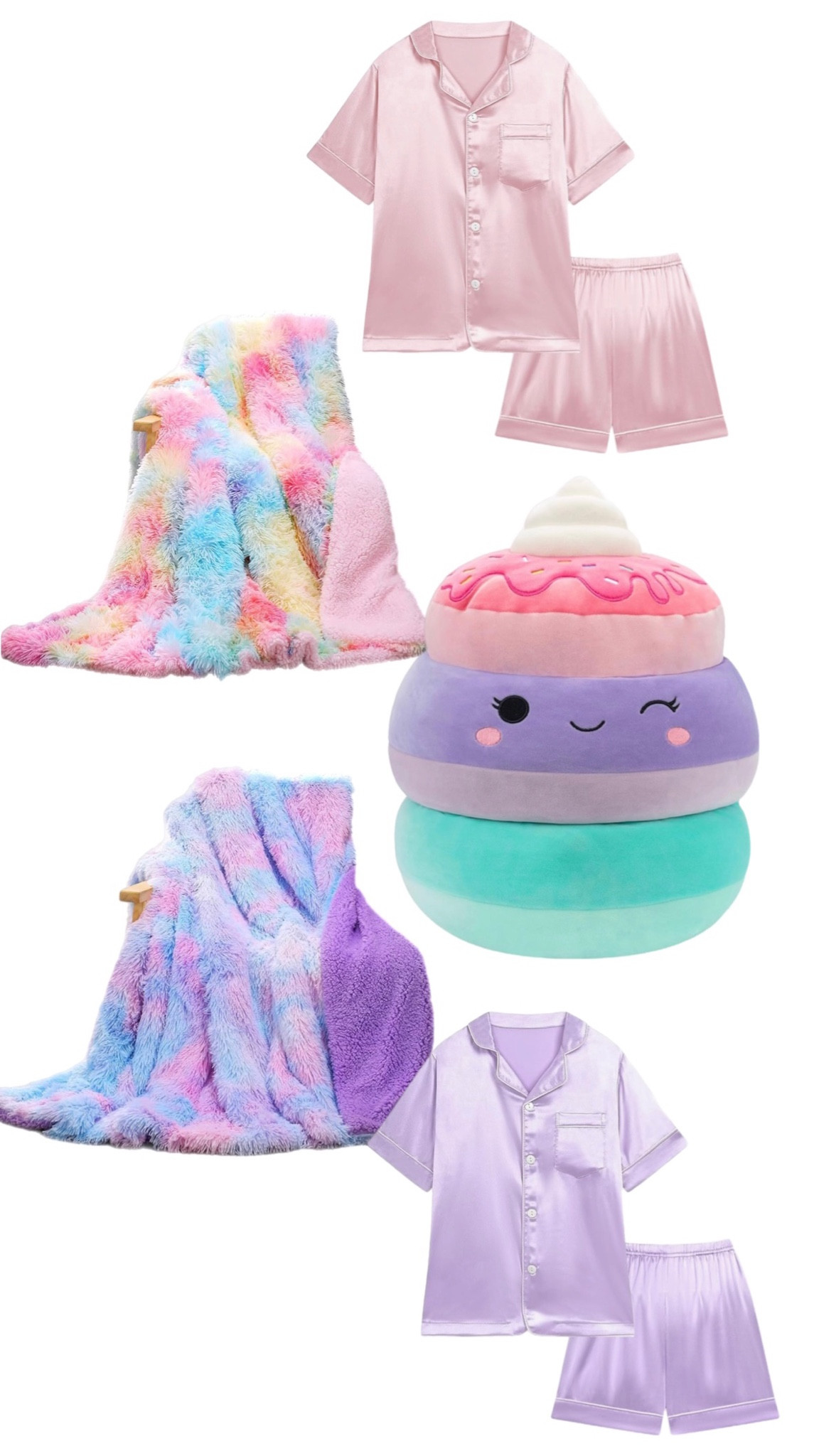 The CUTEST goodies for our scavenger hunt movie night surprise! Fluffiest blanket, silky pajamas, and a squishmallow! 

#LTKparties #LTKGiftGuide #LTKkids
