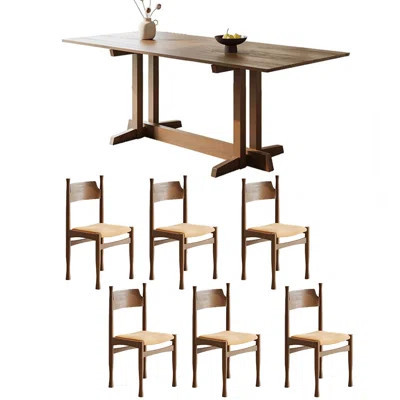 Premium Solid Ash Wood Dining Table Stes. | Wayfair North America