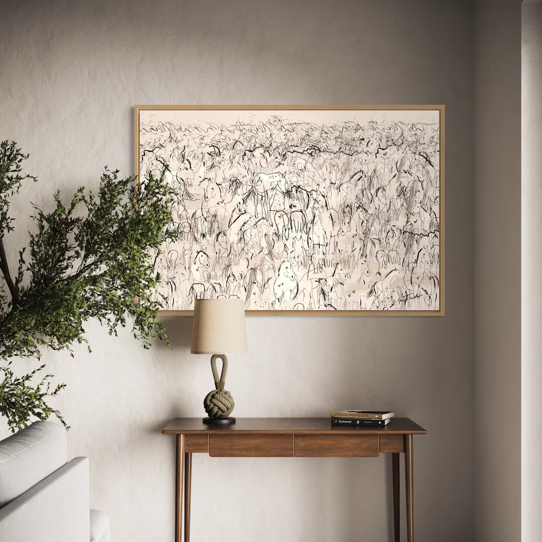 Galloping Herd Ready to Ship Original Abstract Canvas Wall Art Rolled Canvas, Large Wall Art Oil ... | Etsy (US)