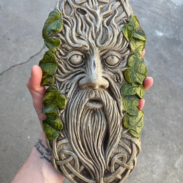 Greenman Celtic Forest King Wall Plaque Mystical Medieval Leaf | Etsy | Etsy (US)