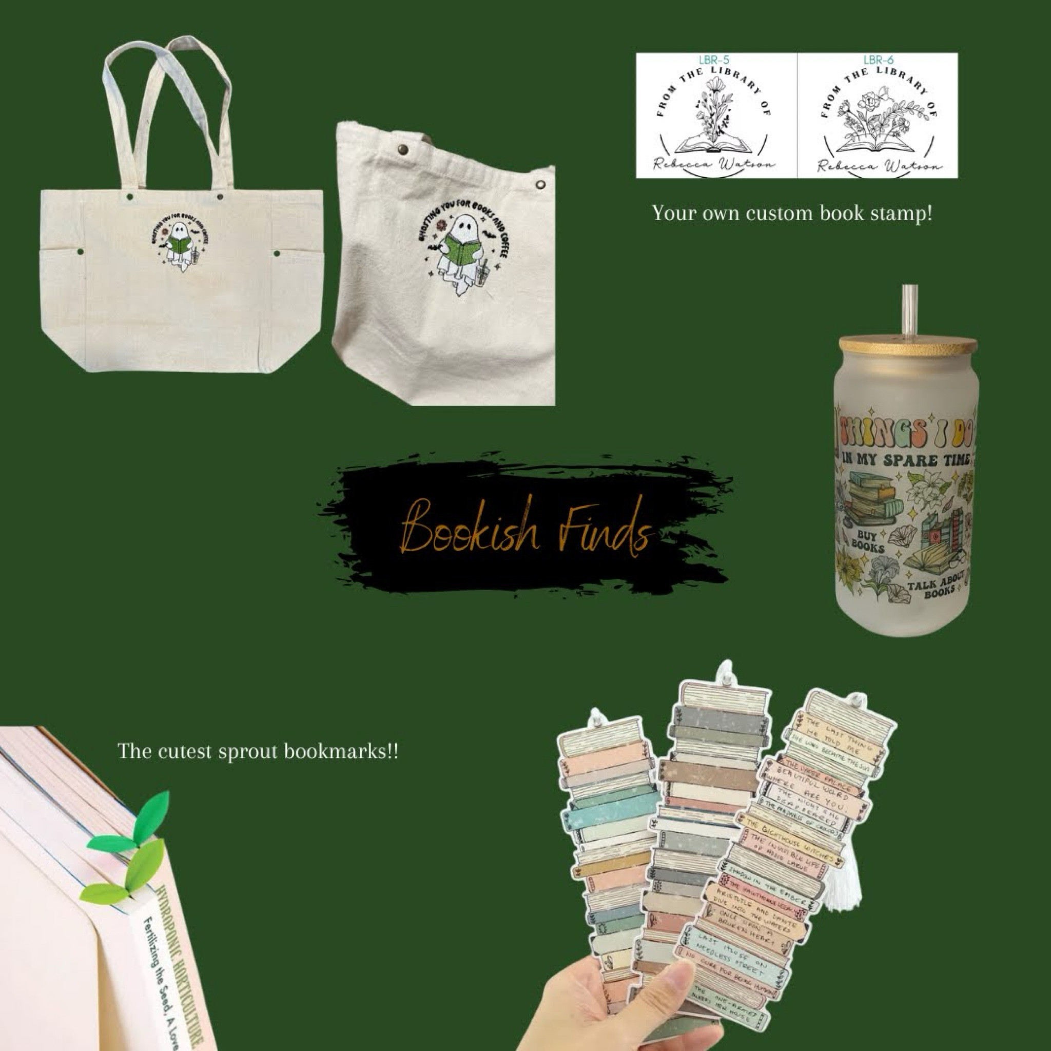 Some cute and fun bookish finds from across the web! I absolutely love my book stamp. And can we talk about that tote?! 

#LTKhome #LTKitbag #LTKfindsunder50