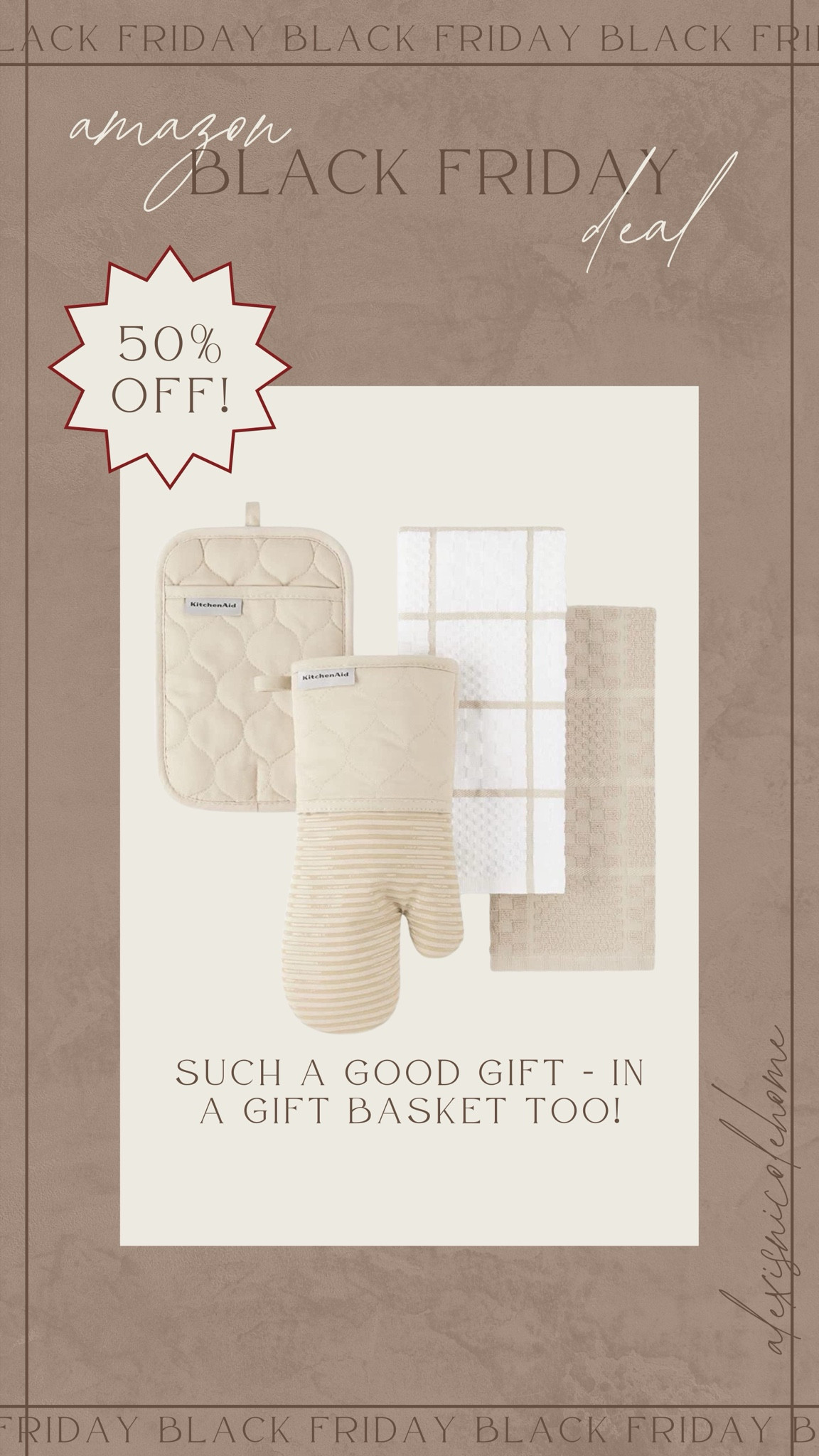 The easiest and best gift for anyone this season! 50% off this tea towel & oven mitt set! Perfect for gift baskets! 

#LTKCyberWeek #LTKHome #LTKSaleAlert