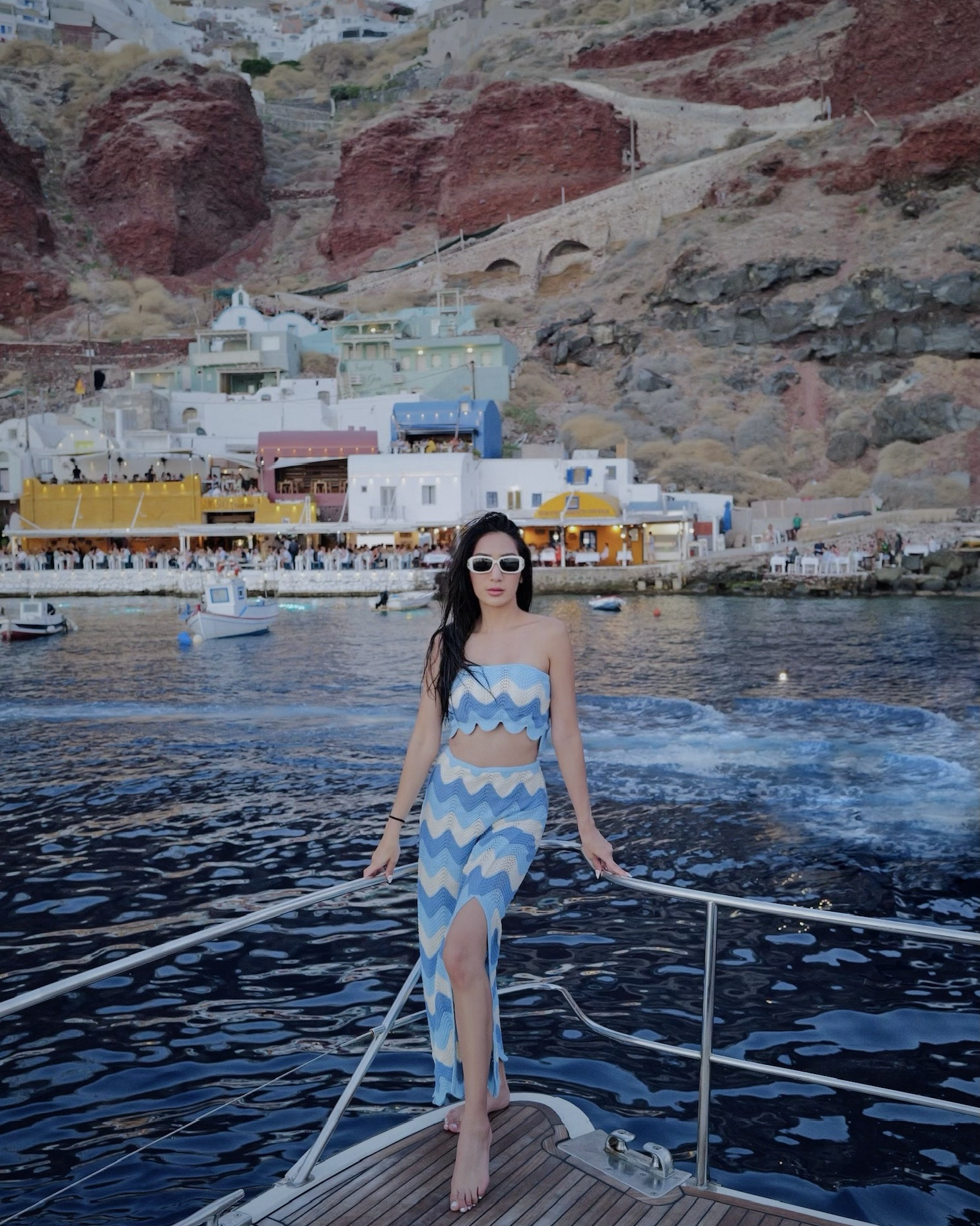 🧜🏼‍♀️ 🌊 Imagine being a mermaid and watch the sunset here everyday… 🥰🧡💛
 
#Santorini #Greece #KeriiKingVacay #vacation #ltktravel #SunsetCruise #SantoriniOutfit #Europe

#LTKTravel #LTKStyleTip #LTKSeasonal