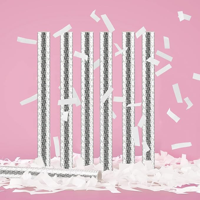 BATTIFE 7Pack White Confetti Wands, Confetti Shoot Poppers, Tissue Paper Confetti Flick Flutter S... | Amazon (US)