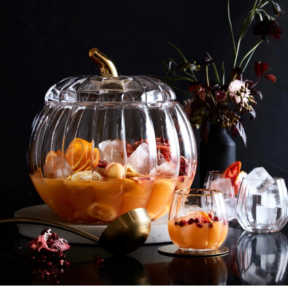 Wow your guests this fall with this gorgeous glass pumpkin punch bowl

#LTKHome #LTKSeasonal