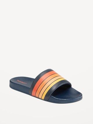 Printed Faux-Leather Pool Slide Sandals for Boys | Old Navy (US)