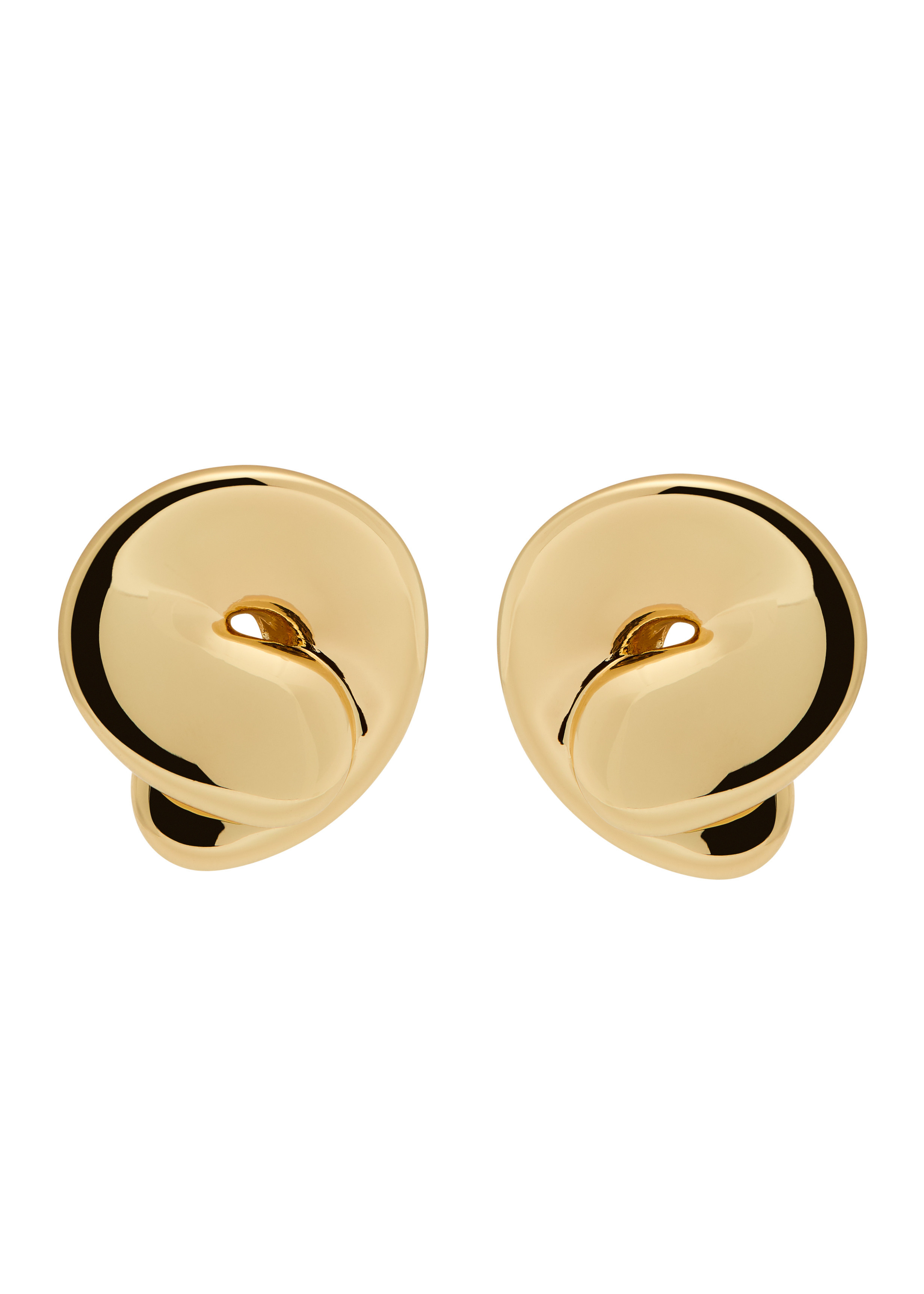 Rio Button 14kt gold-plated stud earrings | Harvey Nichols