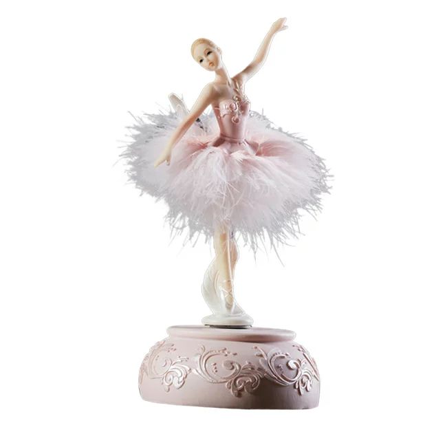 Ballerina Music Box Dancing Girl Swan Lake Carousel with Feather for Birthday Gift - Walmart.com | Walmart (US)