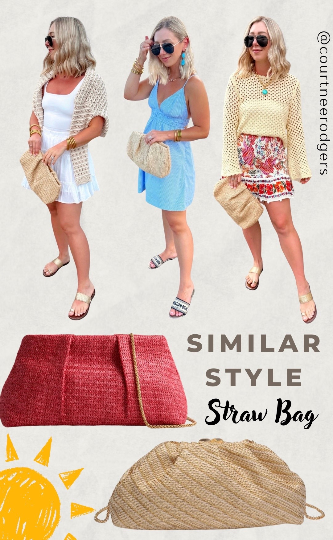 My exact bag is from banana republic 2 years ago and you guys always ask about it! These are super similar (the red bag looks identical in style) 

Handbags, Straw Handbags, Summer outfits 

#LTKmomlife #LTKSaleAlert #LTKootd
