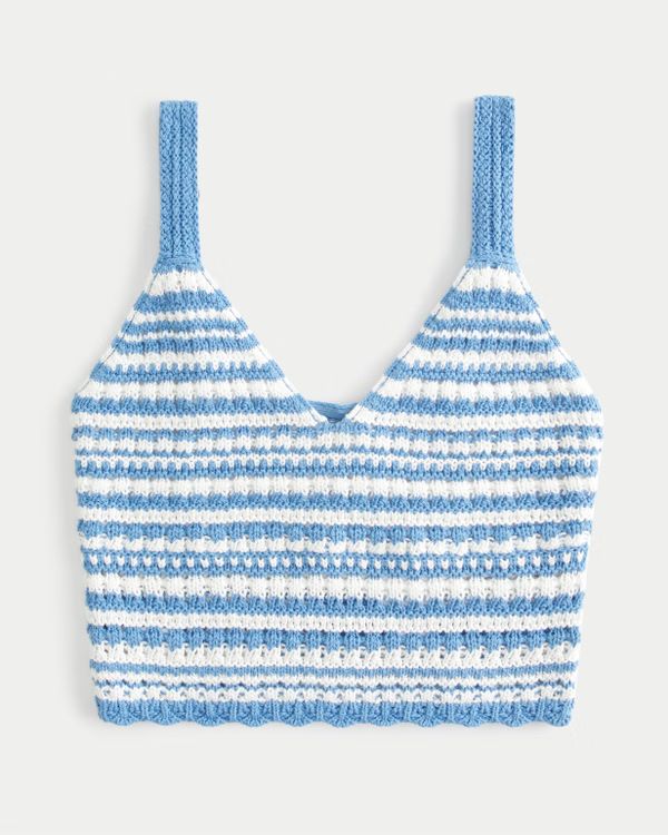 Crop Crochet-Style Bralette | Hollister (US)