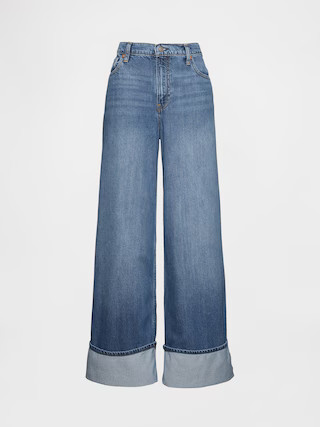 Mid Rise UltraSoft Cuffed Baggy Jeans | Gap (US)