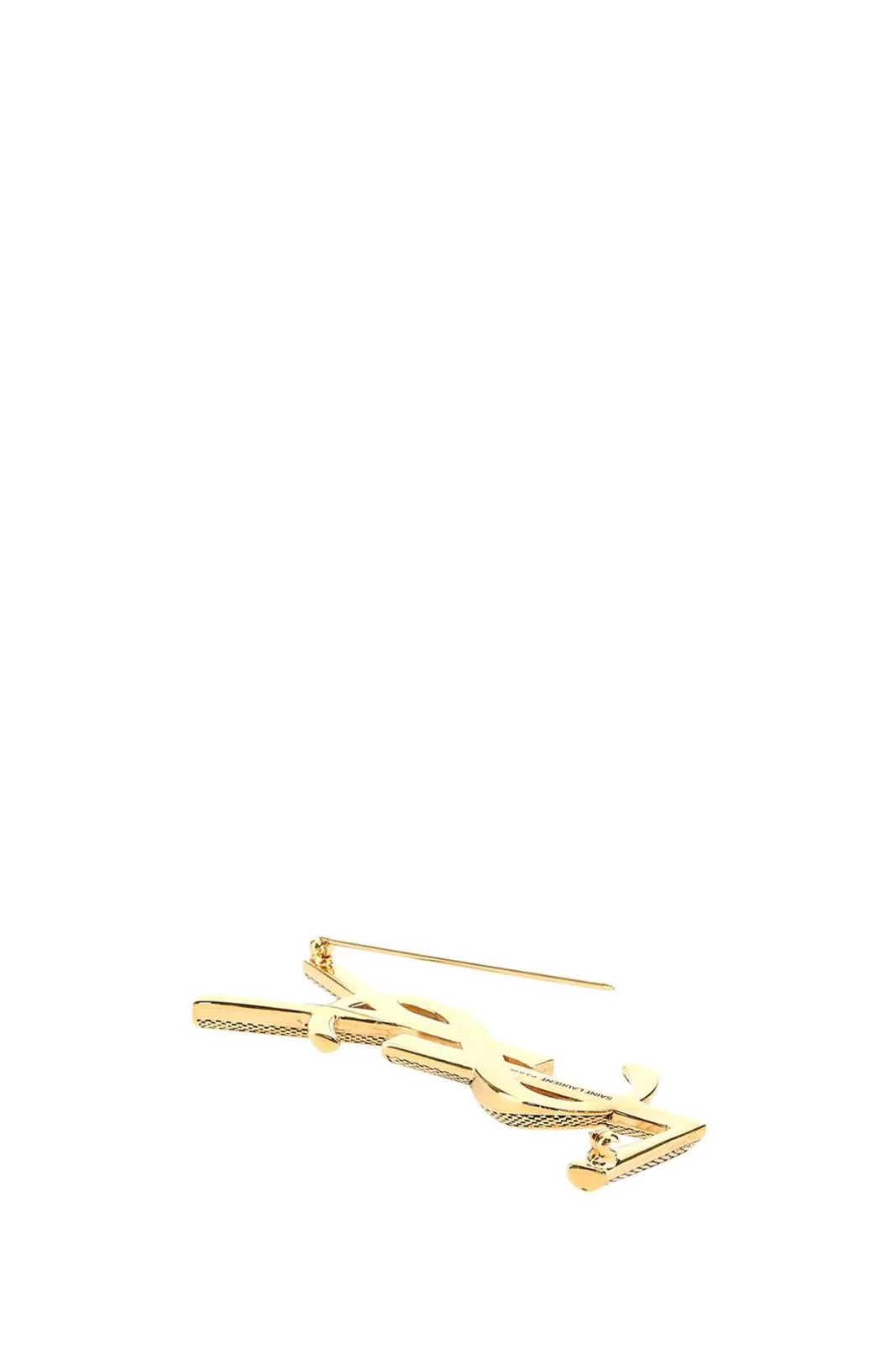 Saint Laurent 로고 플라크 브로치 | Cettire Global