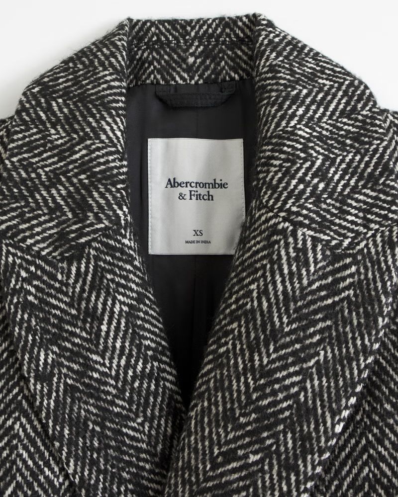 Double-Breasted Tailored Topcoat | Abercrombie & Fitch (US)