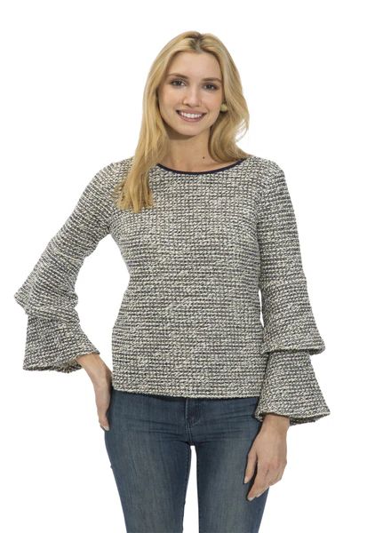 Marled Knit Bell Sleeve Top | Sail to Sable