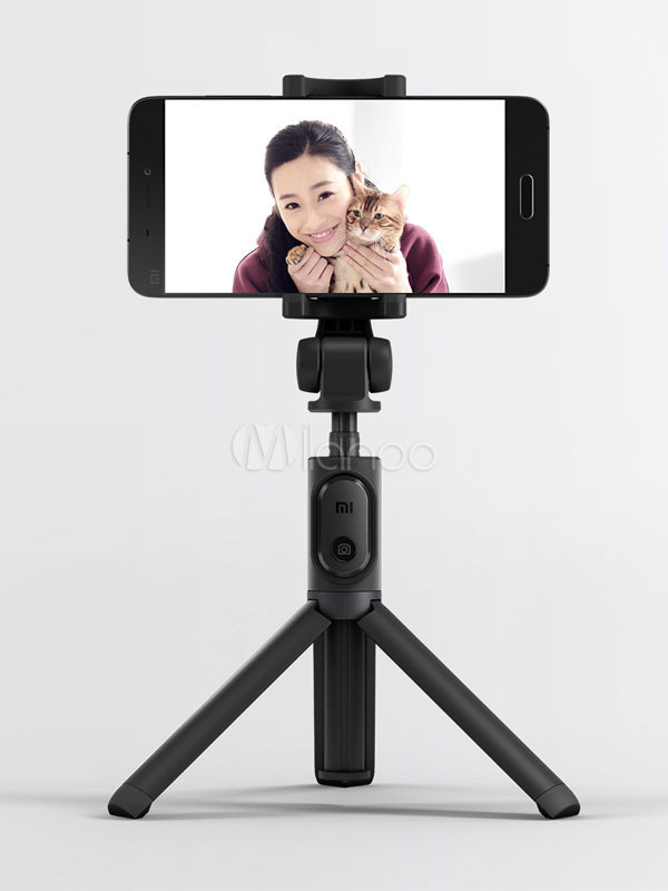 Xiaomi Selfie Stick Bluetooth 3.0 Remote Shutter Adjustable Length Black Tripod For Smart Phones | Milanoo