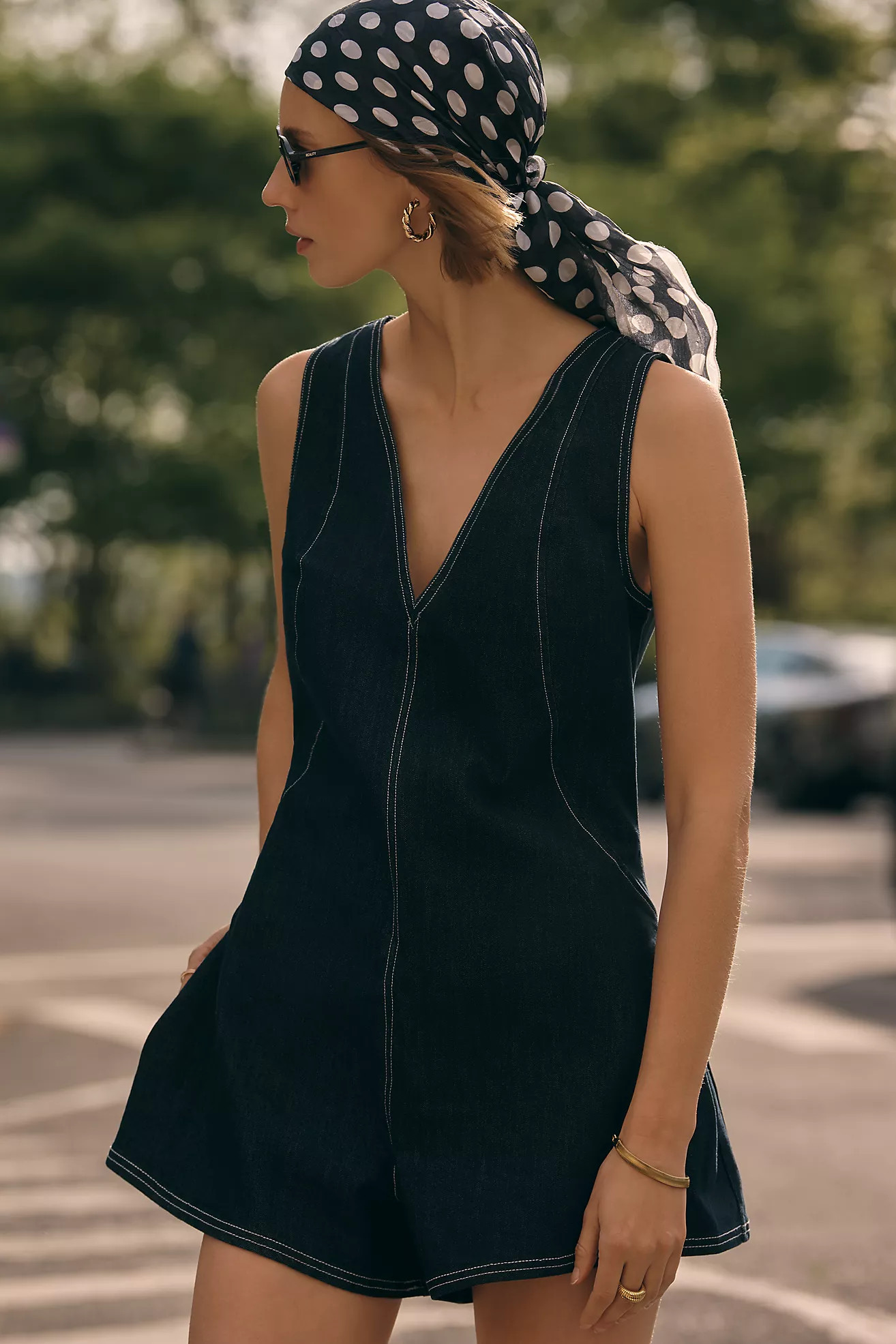 Sleeveless Denim Romper | Anthropologie (US)