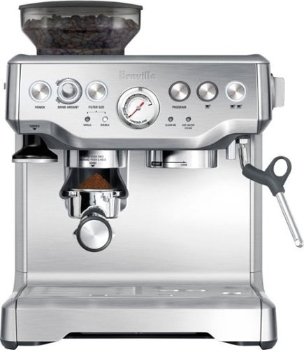 Breville - the Barista Express Espresso Machine with 15 bars of pressure, Milk Frother and intergrated grinder - Stainless Steel | Best Buy U.S.