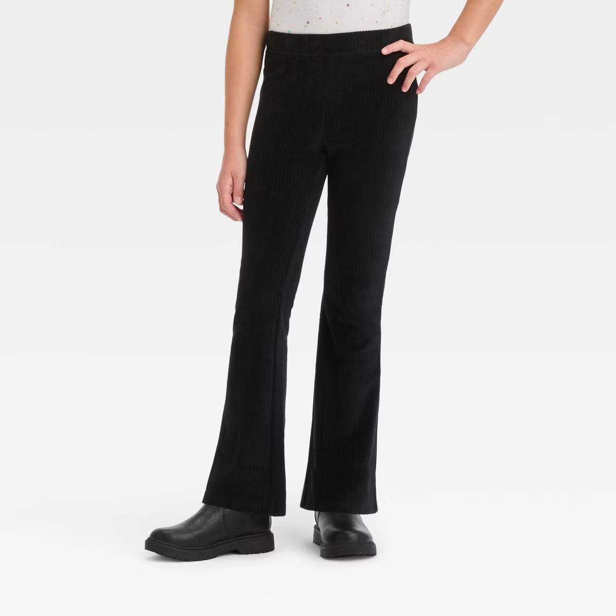 Girls' Cozy Ribbed Velour Flare Pants - Cat & Jack™ | Target