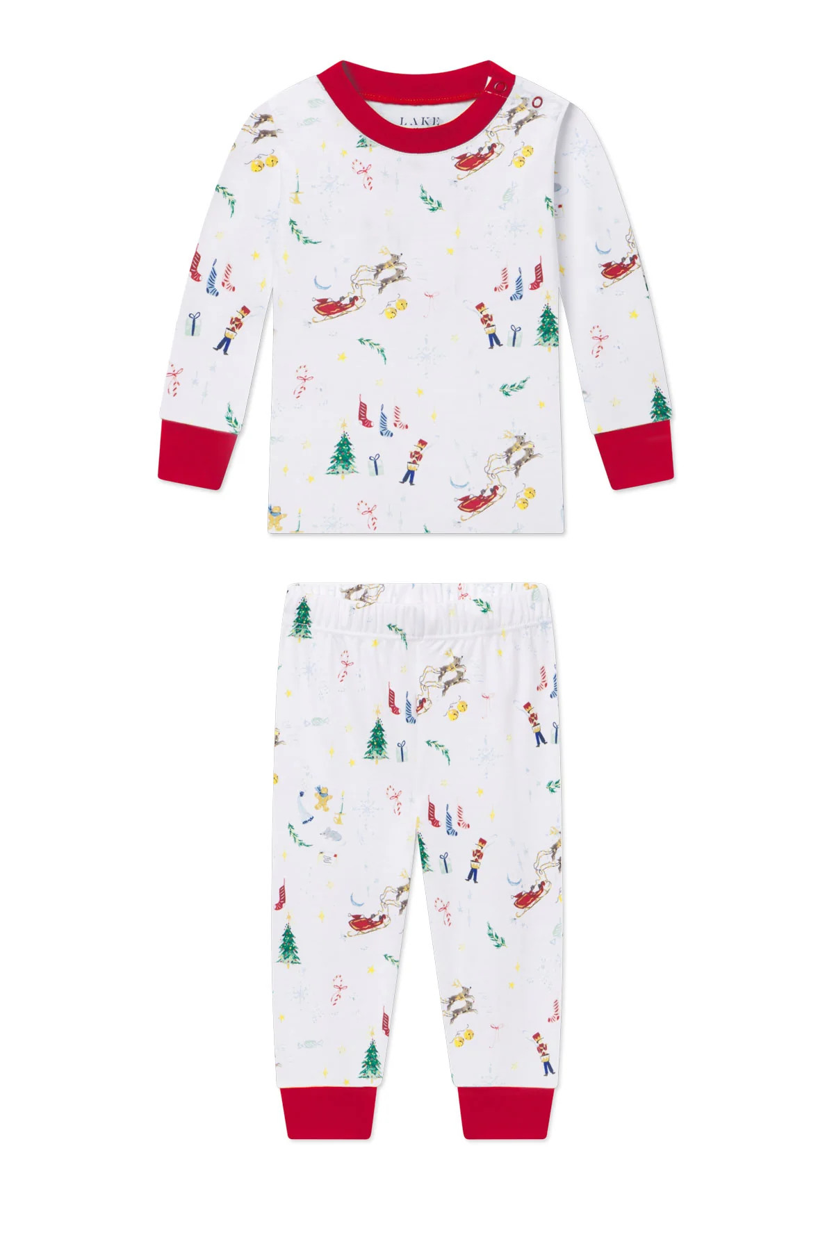 Baby Long-Long Set in Night Before Christmas | Lake Pajamas