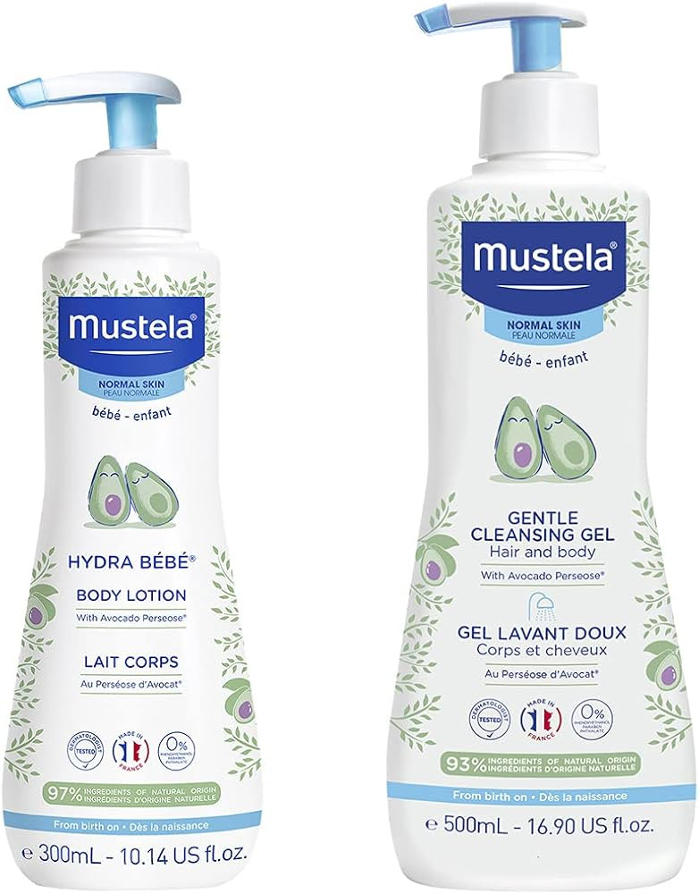 Mustela Baby Bath Time Gift Set - Baby Skin Care Essentials with Natural Avocado - Contains Hydra... | Amazon (US)