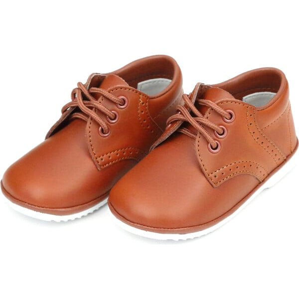 Baby James Leather Lace Up Shoe, Cognac | Maisonette