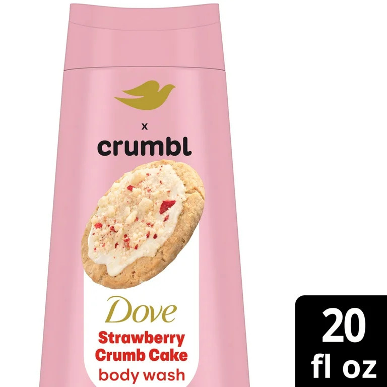 Dove Crumbl Body Wash Strawberry Crumb Cake, 20 fl oz | Walmart (US)