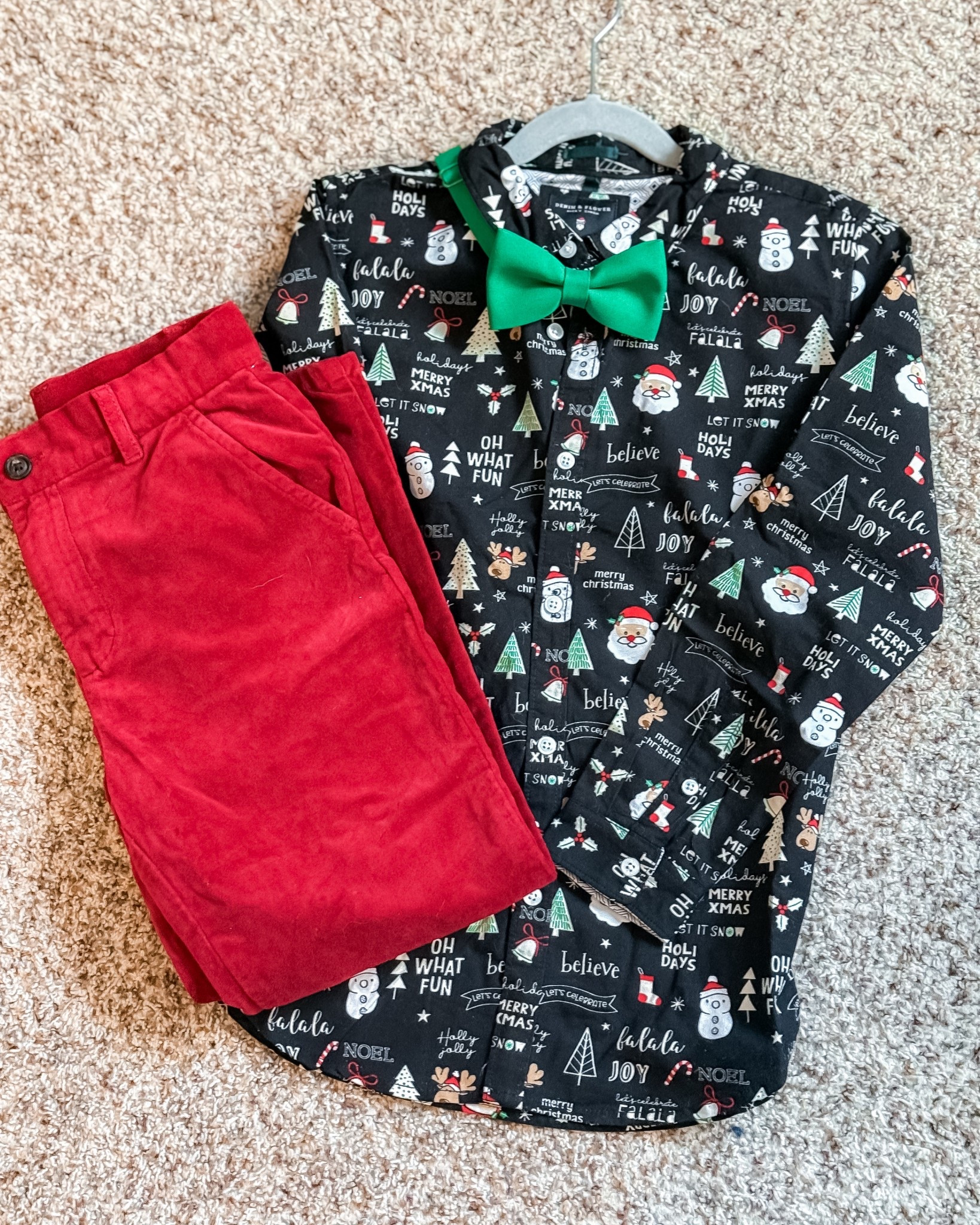 Cute boys Christmas outfit. Shirt is from TJ Maxx but pants and bow tie are linked! 

#LTKKids #LTKSeasonal #LTKHoliday