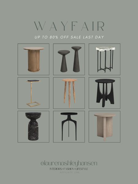 The most stunning side / accent tables! I couldn’t love all of these picks more and they’re all on sale through TODAY for the final Wayfair Wayday sale day! 

#LTKSaleAlert #LTKStyleTip #LTKHome