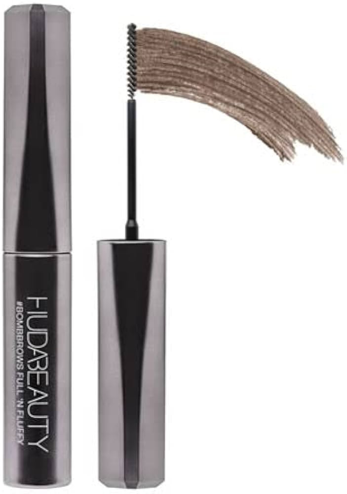HUDA BEAUTY #BombBrows Full ‘n Fluffy Volumizing Fiber Gel Medium Brown | Amazon (US)