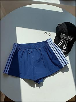 MakeMeChic Women's Striped Summer Shorts Workout Running Shorts Mini Micro Sweat Track Shorts Gym... | Amazon (US)