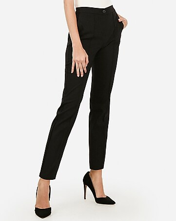 High Waisted Seamed Ankle Pant | Express