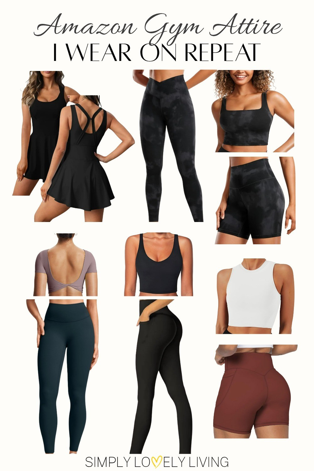 Amazon favorite Gym clothes. I literally wear these on repeat and have them in several colors. Except the active dress! I need that dress in more colors because I am constantly getting compliments on it! Gym leggings with pockets. Gym shorts. Gym crop tops. Low back top. #LTKfinds #amazon #gym

#LTKfitnessgoals #LTKmorningroutine