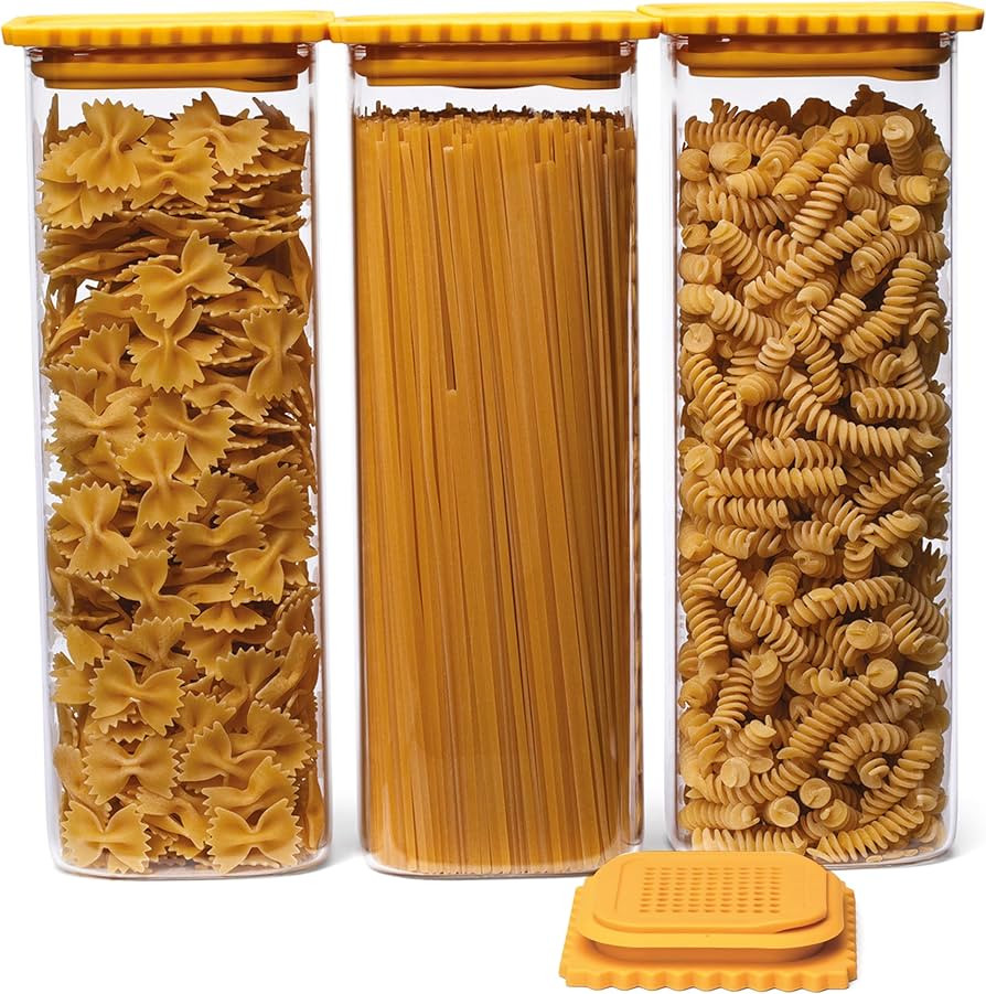 Monkey Business GLASTA Glass Food Container with Airtight Lid, Clear Glass Food Storage Jar with ... | Amazon (US)