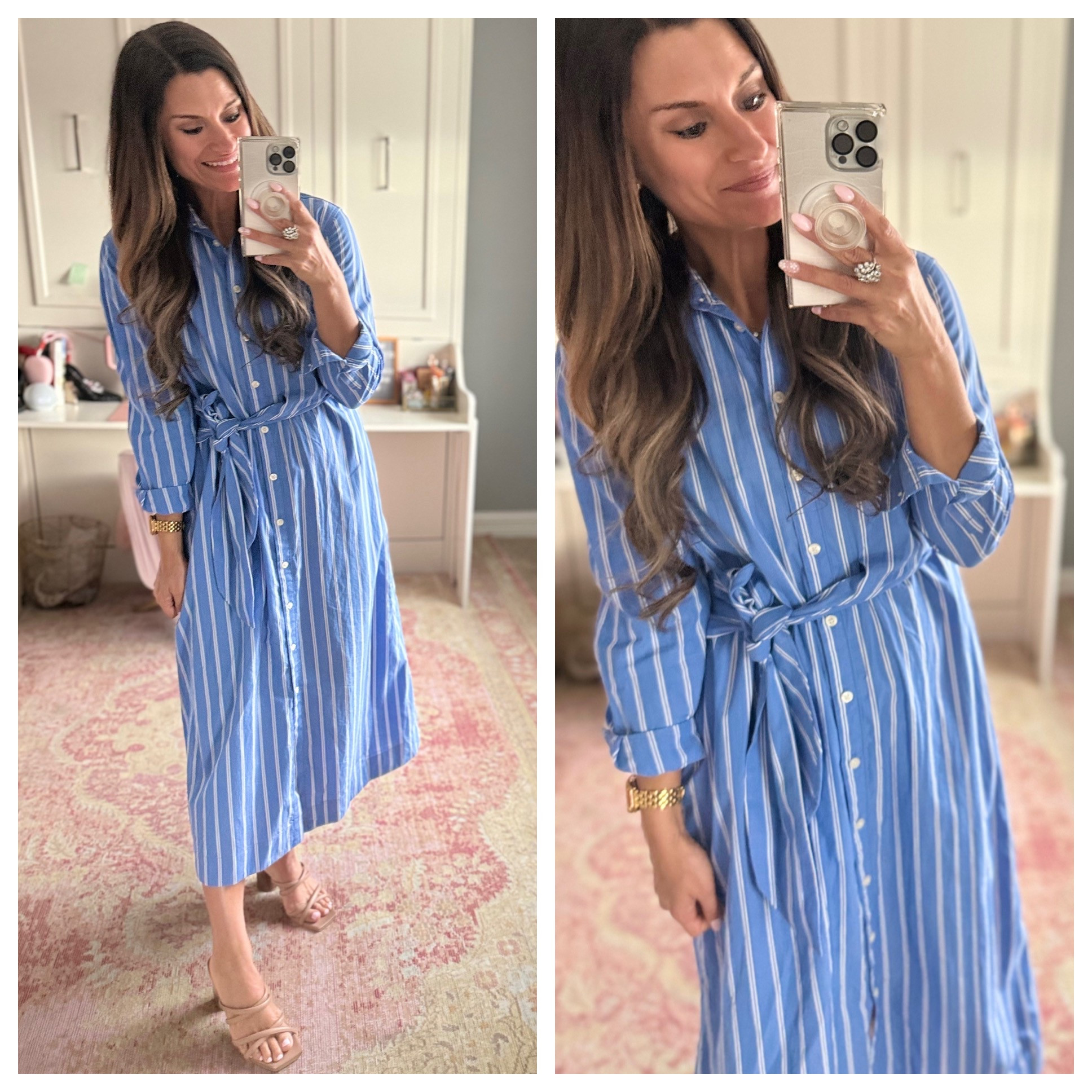Striped blue dress for spring 

#LTKFindsUnder50 #LTKStyleTip #LTKOver40