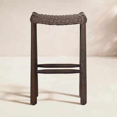 Four Hands Savio Teak Patio Bar Stool | Wayfair North America