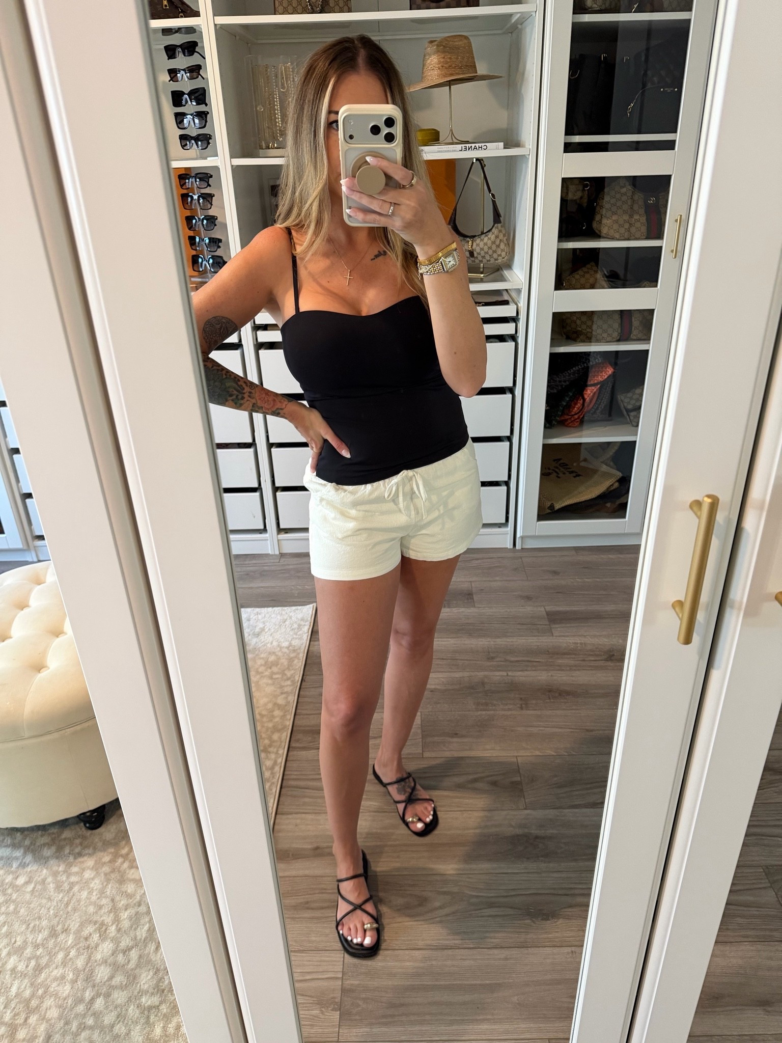You guessed it! Another bra free top for the summer! 🙌🏻 this one is a molded top with structure, no removable padding. With removable straps! I’m wearing a size small in the top and bottoms.

#LTKootd #LTKgrwm #LTKmomlife