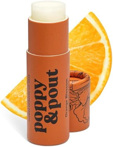 Poppy & Pout Orange Blossom Jumbo Lip Balm | All Natural Lip Balms & Moisturizers | Hydrates with... | Amazon (US)